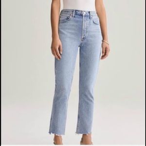 Agolde Riley high rise straight crop